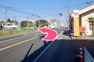 泉町方面からの道順01